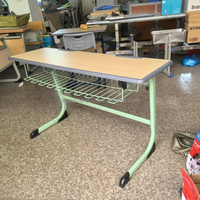 Ensemble bureau et chaise en métal robuste Zoshine pour étudiants, idéal pour la maison, la salle d'étude, la salle de classe et les amphithéâtres universitaires