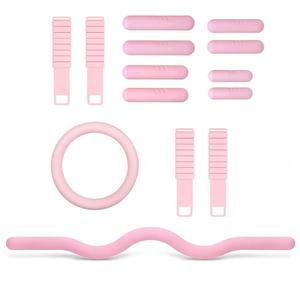 Anpassbares Pilates-Set mit Schaumstoff-Hanteln, Langhantelstange, Yogamatte und Stoff-Widerstandsband für Heim- und Fitness-Studio-Training - Product Image 2