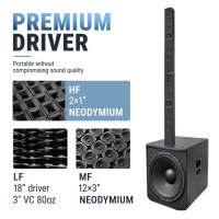[CN Stock] Altavoces de escenario potentes Accuracy Pro Audio AC38D3 de 1400W, sistema PA, altavoz de columna activo profesional