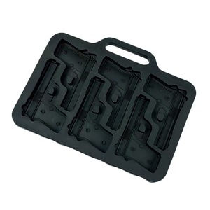 Moule en silicone à 6 cavités en forme <span class=keywords><strong>de</strong></span> pistolet pour glaçons, chocolats, bonbons, résine et plâtre - Product Image 3