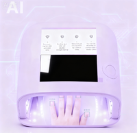 Lampe à ongles intelligente IA en promotion, séchoir professionnel LED UV pour gel, avec caméra et écran LCD, lampe de durcissement rapide et indolore pour salon de manucure