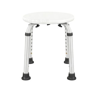 Jipetal <b>Height</b> <b>Adjustable</b> Shower <b>Stool</b> 32.5cm Diameter Aluminum Alloy Non Slip Bathroom Chair For Elderly Disabled Pregnant - Product Image 4