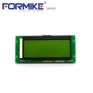 Layar Tampilan LCD Transmisi Positif 128X48 Modul Peraga LCD 12848 Grafis dengan Lampu Latar LED Putih
