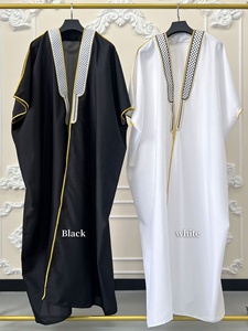 Musulmán Soudi Eid Premium bordado Thobe Thawb profesor Abaya Kaftan <span class=keywords><strong>para</strong></span> hombres M0111 - Product Image 2