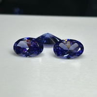 HQ GEMS Bleu Cubique Zircone Ovale Coupe CZ 3X5mm 13X18mm Synthétique Zircon Tanzanite Pierre Précieuse Pour Bijoux