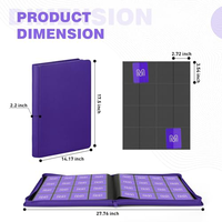 Classeur de cartes à collectionner personnalisé, 1024 emplacements pour cartes, 16 pochettes, en cuir PU premium, fermeture éclair, album personnalisé pour cartes de visite