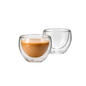 Tasse en verre borosilicate double paroi 220 ml faite à la main, sans plomb, isolée, pour café, thé, latte, expresso, réutilisable, en gros - Product Image 2