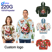 Sweat-shirts unisexes d'hiver pour Noël, 100% polyester, polaire, haute qualité, logo et design personnalisés, sweat-shirts à empiècements - Prix raisonnable