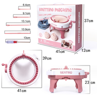 Machine à Tricoter et Tisser Circulaire Mini pour Enfants Malins, Accessoire de Couture DIY pour Fabrication de Chaussettes en Plastique