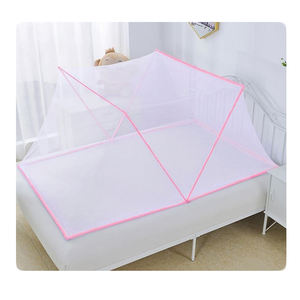 Lit King Size Maison de luxe Moustiquaire Lit double rond en maille de tissu - Product Image 1