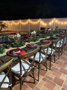 <strong>Stackable</strong> Beech Oak Crossback <strong>Chair</strong> X Wedding Vineyard <strong>Dining</strong> Wood Cross Back <strong>Chair</strong> - Product Image 3