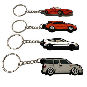 Venta al por mayor personalizado nuevo diseño de coche 2D llavero de goma de PVC DIY regalo promocional llavero al por mayor llavero - Product Image 2
