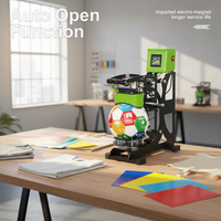 Nouvelle presse à chaud 2-en-1 à ouverture automatique pour le football, le volleyball, le tennis - Plateau arqué 8x15cm et imprimante d'étiquettes