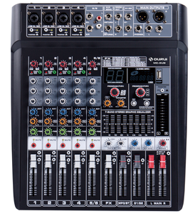 Console de mixage audio numérique portable 6, 8, 12, 16 canaux avec interface audio USB, égaliseur 7 bandes, table de mixage stéréo pour diffusion en direct et scène - Product Image 2