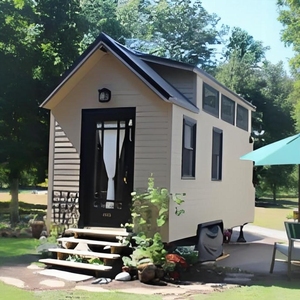 บ้านพักเคลื่อนที่หรูหราแบบ Glamping บ้านพักขนาดเล็กบนล้อ โครงเหล็กเบา เหมาะสำหรับการเดินทางและการตั้งแคมป์ - Product Image 1
