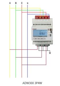 Acrel ADW300 3 fasi 4 filo contatore di energia elettrica submetri per proprietari AC/DC 85-265V di alimentazione con comunicazione RS485 - Product Image 4