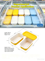 Kontainer penyimpanan es krim plastik aman untuk freezer, berbahan PP Food Safe 3L dengan tutup transparan untuk toko es krim
