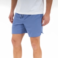 Short de sport respirant à séchage rapide pour hommes, avec logo personnalisé, en polyester extensible 4 directions, couleur unie, taille mi-haute élastique – Vente en gros directe usine