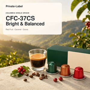 Capsules de café jetables en aluminium CFC-37CS Origine Unique <span class=keywords><strong>Colombie</strong></span> Arôme Floral – Dosettes de café Premium Origine Unique - Product Image 1