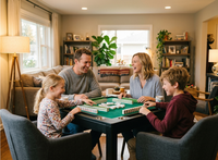 Table de Blackjack Automatique Moderne Électrique pour Fêtes à Domicile et Divertissement Familial, Jeu de Mahjong 4 Joueurs, Hauteur Réglable
