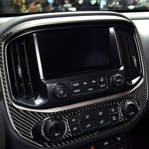 Autocollant d'intérieur de cadre de climatisation de couverture de panneau d'écran de Navigation de Console centrale de fibre de carbone pour Chevrolet Colorado - Product Image 5