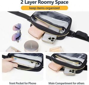 Sac banane unisexe en PVC transparent matelassé en cuir imperméable, idéal pour le sport, les voyages et le quotidien, collection 2025 – Vente en gros - Product Image 6