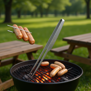 Pinces de cuisine MetalTex pour frire et retourner les aliments, lot de 6, en acier inoxydable, pour grillades et cuisson - Product Image 3