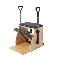 LUMINE Chaise Wunda de réformateur de Pilates en bois de chêne durable Equipement de fitness à domicile pour la gymnastique Équilibrage Tendance Pilates classique Corps