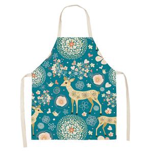 Tablier de cuisine de Noël personnalisé et durable en polyester et lin avec motif et design cactus, sans poches, pour usage intérieur - Product Image 6