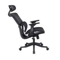 Chaise de bureau de direction moderne de luxe en gros, ergonomique, avec dossier en tissu maillé noir, pour bureau à domicile et salle de réunion