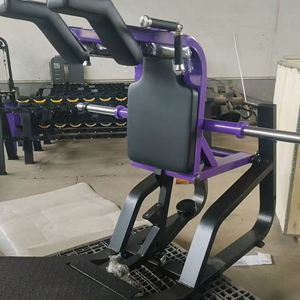 Squat vertical robuste avec glissière linéaire à glisse fluide - Machine d'entraînement des jambes avec rack de squat super commercial à charge de plaques - Product Image 4