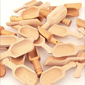 Wood <b>Spoons</b> Eco Friendly Small Engraving Wood <b>Spoon</b> Mini Wooden Salts <b>Measuring</b> Scoop - Product Image 2