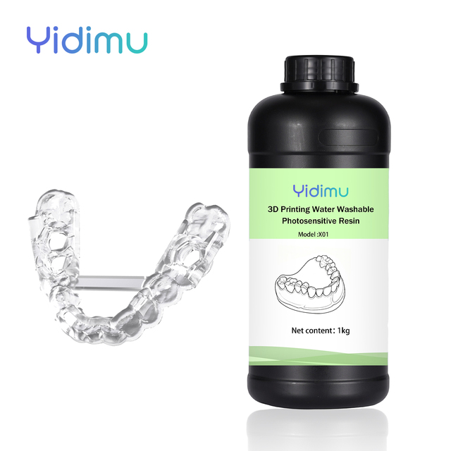 YiDiMu 3D Printer Impresora 3d Resin Photopolymer Washable Resin 405nm UV Light Source 1KG LCD SLA 3D Printer for Dental