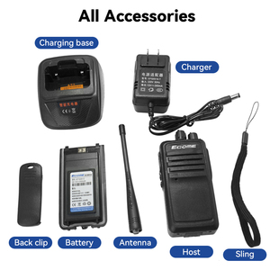 Radio bidirectionnelle portable compacte, portée de 3 km, fonction VOX, fréquence UHF, étanche IP54, puissance de sortie de 5 W, pour la sécurité des équipes en extérieur - Product Image 3