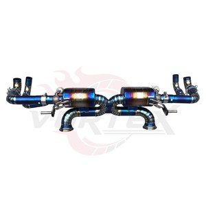 Sistema de Escape de Titanio de Alto Rendimiento Vortex para Lamborghini Huracan LP610, Tubo de Carreras con Válvula de Control, Azul - Product Image 1