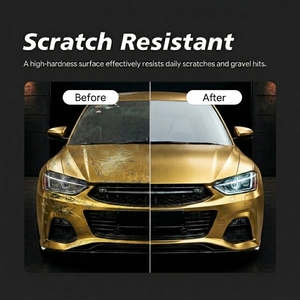 Película Protectora de Pintura TPU PPF de Lujo, Color Dorado Brillante, Autoregenerable, Antiarañazos, Protección Infrarroja, 99% UV, Rollo para Envoltura de Autos - Product Image 3