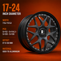 Jantes forgées Dark Ten Spoke Silver Lip 2 pièces 18 19 20 21 pouces 5x112 5x114.3 5x120 BMW X5
