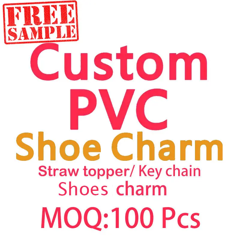 ÉCHANTILLON GRATUIT Vente en gros Pvc bracelet personnalisé breloques pour chaussures breloques de chaussures personnalisées logo breloque de chaussure personnalisée