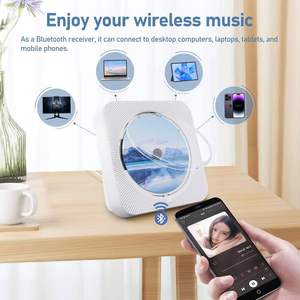 Lecteur CD portable BT 5.0 Radio FM Entrée USB Carte TF Entrée AUX Batterie rechargeable Maison Étudiant Extérieur Apprentissage - Product Image 4