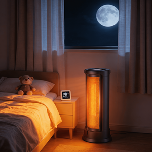 Petits radiateurs portables avec commande vocale intelligente IA, chauffage et refroidissement à double usage, radiateur en céramique de bureau pour le bureau - Product Image 3