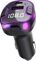Transmetteur FM Bluetooth sans fil double modulateur USB Chargeur de voiture 3.1A Lecteur MP3 Allume-cigarette mains libres Lecteur de musique MP3