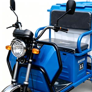 Triciclo de Transporte de Residuos de Metal Resistente de Tres Ruedas, Alcance de Conducción de 50 km, Capacidad de 300 lb para Saneamiento Vial y Vecinados - Product Image 5