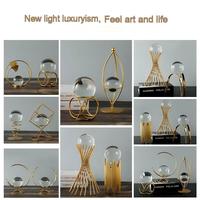 Décoration d'intérieur, boule de cristal de luxe, ornement en cristal, artisanat en fer forgé, ornements pour la décoration de la maison et du bureau
