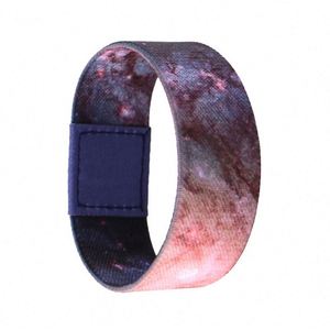 Bracelet élastique personnalisé, bracelet élastique ciel étoilé, bracelet de sport, bracelet imprimé par sublimation, bracelet court lavable - Product Image 5