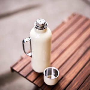 Chinese Retro Style <b>Thermos</b> <b>Bottle</b> 12 Hour Insulated Stainless Steel Hot Water Flask Office Business Use - Product Image 2