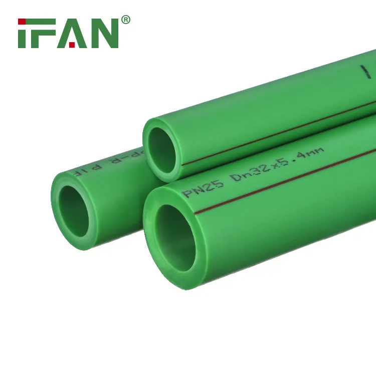 IFAN Green PPR Water Tube PN16 20-160mm PPR Tubos de plomería Tubería de plástico puro PPR