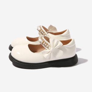 2026 New Style Kids Flat Princess Leather Shoes for Girls Soft Sole Baby Girls Shoes with Pearl Decoration - Product Image 3