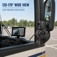 Caméra de recul universelle pour voiture 12V IP68 étanche 1080P avec écran partagé, vision nocturne, pour camion, bus, fourgonnette, grand angle