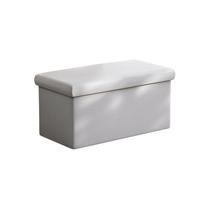 Custom Leather Shoe Storage Bench Large Capacity Home Ottoman For Entryway Organization And Toy Storage - Product Image 5