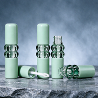 Tube de brillant à lèvres cosmétique vide de 4,5 ml, vert, forme spéciale, emballage de brillant à lèvres, flacon personnalisé avec logo, tubes de gloss à lèvres